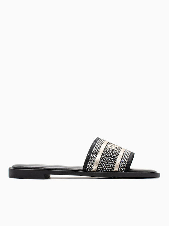 Seven Women's Flat Sandals Anatomic in Black Color