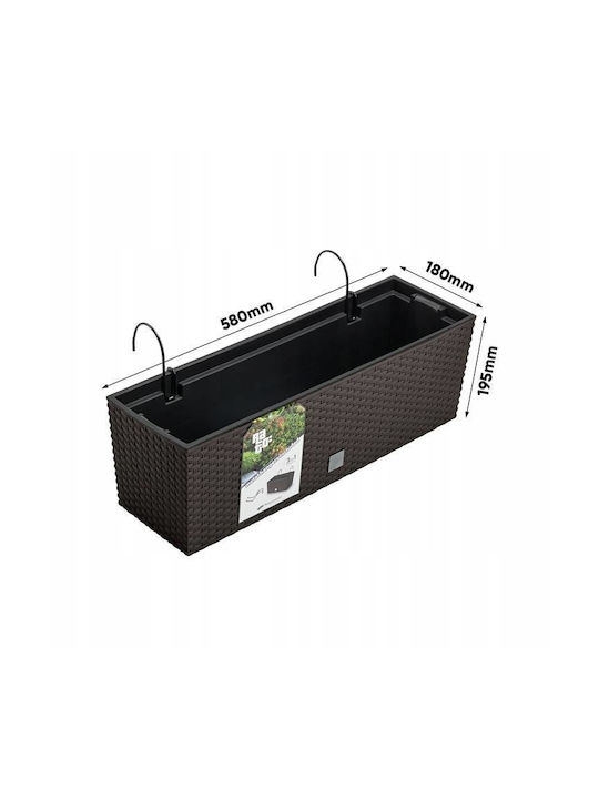 Prosperplast Ghiveci Plastic Maro 58x18x19.5cm.