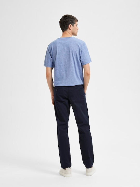 Selected Ανδρικό Παντελόνι Chino σε Slim Εφαρμογή Dark Sapphire