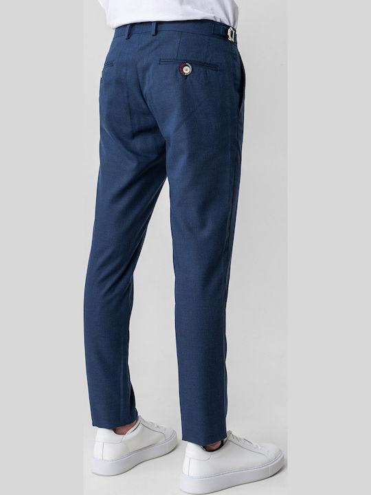 Men's Slim Fit Blue Chino Trousers