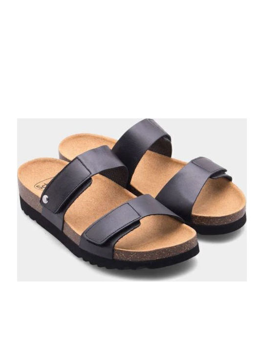 Lusaka 2.0 Leather Women's Flat Sandals in Black Color Regular Fit