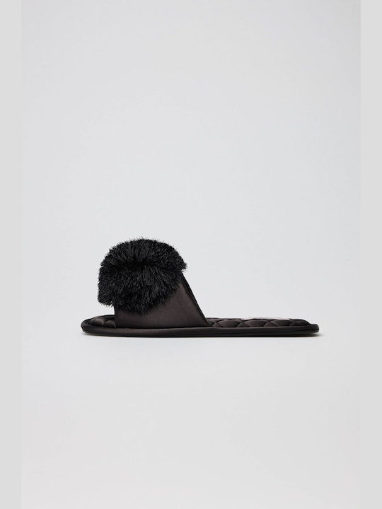 Ysabel Mora Winter Women's Slippers in Black color