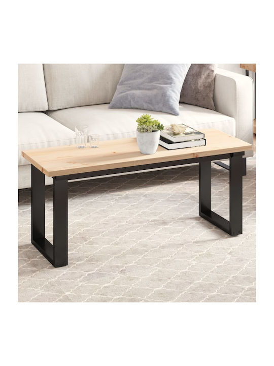 vidaXL Dreptunghiulară Suprafața mesei din Lemn Masiv Maro 110x40x2.5cm 847432 1buc
