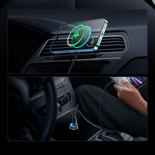 Baseus CW01 & Car Charger Βάση Κινητού Αυτοκινήτου με Μαγνήτη MagSafe Μαύρη