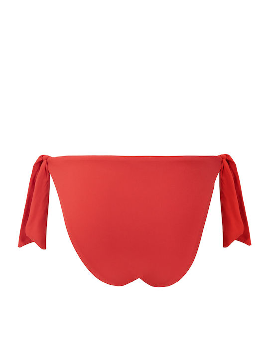 Eriphyle Bikini Slip με Κορδονάκια Fiery Red