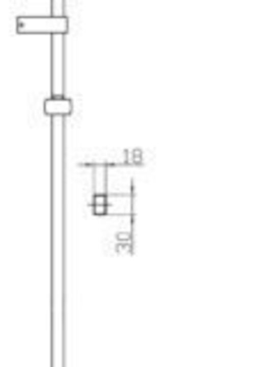 Tema Shower Column with Bathtub Mixer White