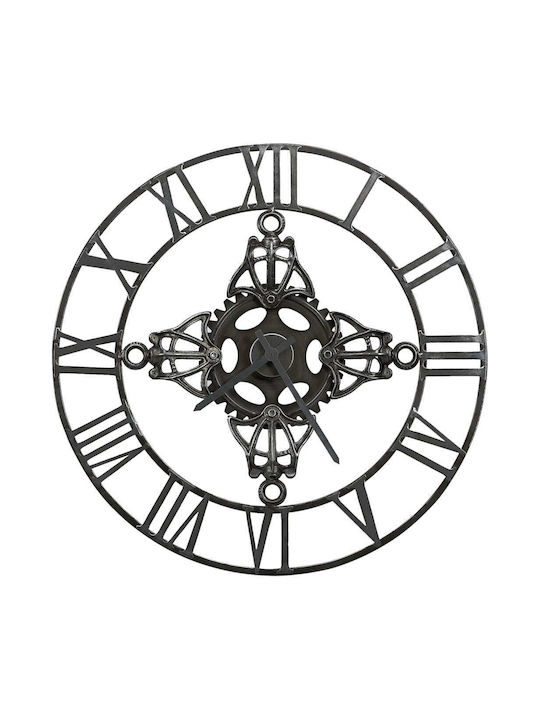 vidaXL Wall Clock Metallic Silver Ø78cm