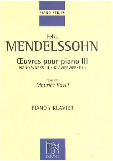 Durand Mendelssohn Oeuvres Pour Παρτιτούρα για Πιάνο