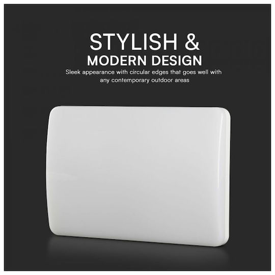 V-TAC Wall-Mounted Outdoor Light LED IP65 12W with Natural White Light