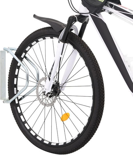 Bicycle Wall Mounts 2 Pieces Galvanized Steel 4008601 Silver