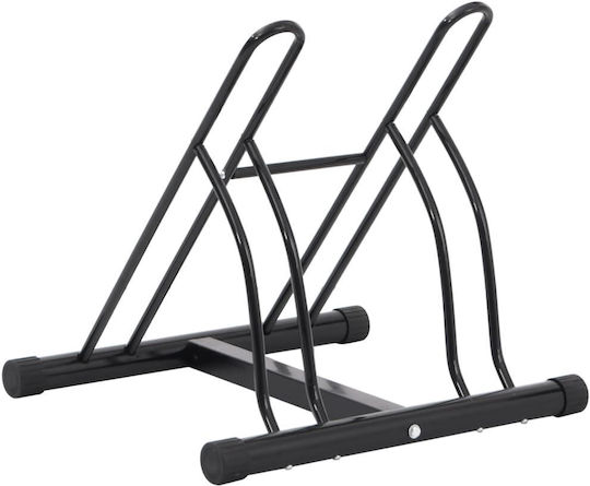 vidaXL Bicycle Stand for 2 Bicycles Floor Steel Black