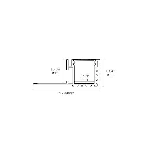 VK Lighting Aluminum Profile for LED Strip 200x1.8x0.2cm
