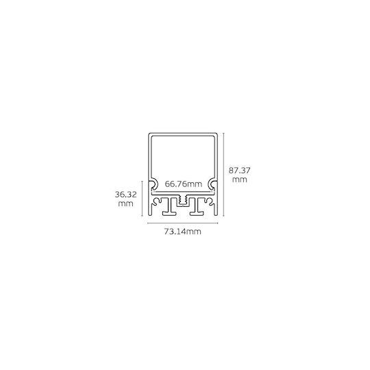 VK Lighting Aluminiumprofil für LED-Streifen 200cm