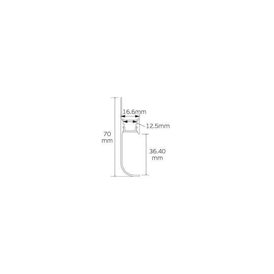 VK Lighting Profil din Aluminiu pentru Bandă LED 200cm.