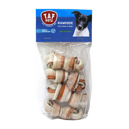 T.A.F. Pets Bone Knot for Dogs Natural 7.5cm 80gr 4pcs