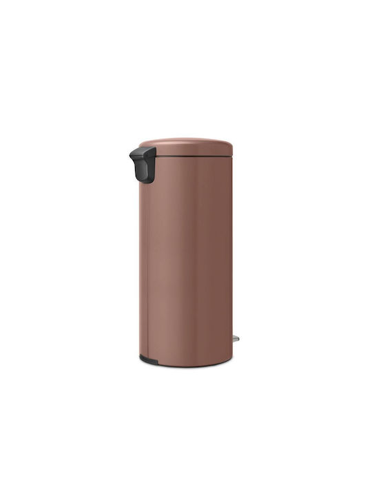 Brabantia Newicon Coș de Gunoi Metal cu Pedală Maro 30lt 1buc