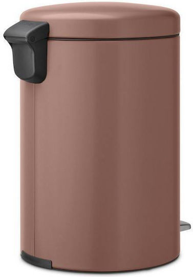 Brabantia Newicon Κάδος Απορριμμάτων Μεταλλικός με Πεντάλ Καφέ 20lt