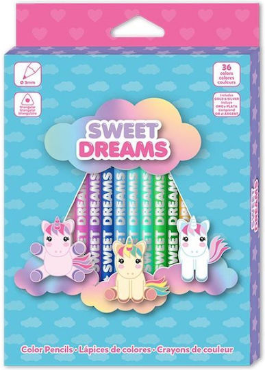 Sweet Dreams Комплект цветни моливи 36бр Пакет от 1 опаковки