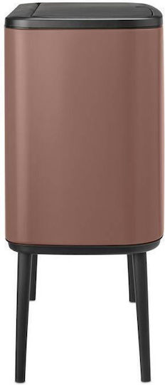 Brabantia Bo Touch Recycling Waste Bin Plastic Push Brown 34L