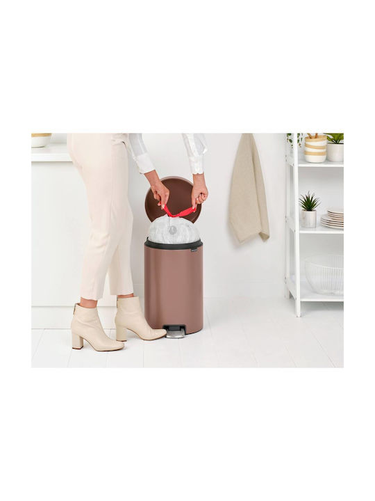 Brabantia Brabantia NewIcon Pedal Waste Bin Metallic with Pedal Brown 20L