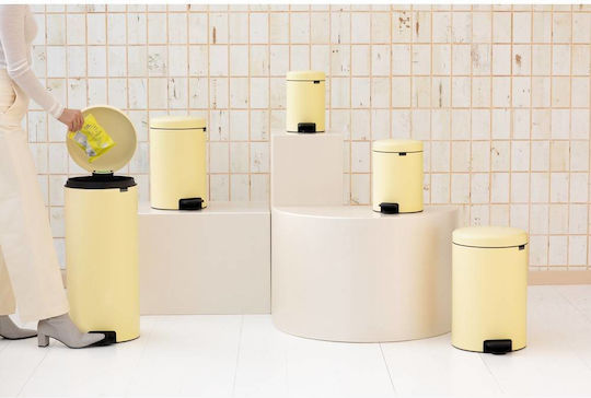 Brabantia Brabantia NewIcon Pedal Waste Bin Plastic with Pedal Yellow 12lt