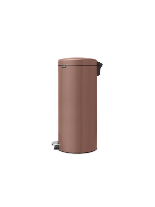 Brabantia Newicon Coș de Gunoi Metal cu Pedală Maro 30lt 1buc
