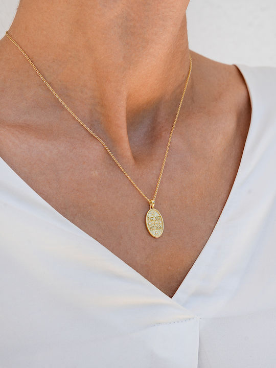 14k Gold Oval Constantinato Charm