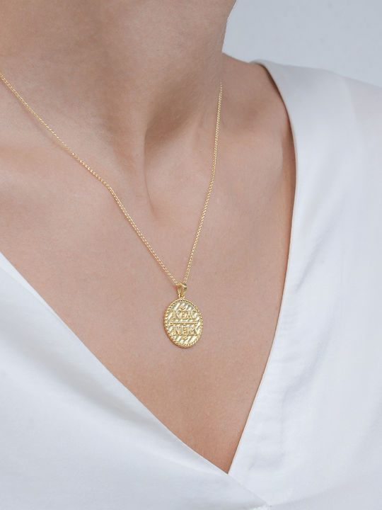 Pendant Kids Talisman Double Sided Konstantinato made of Gold 14K 52RK5898-P