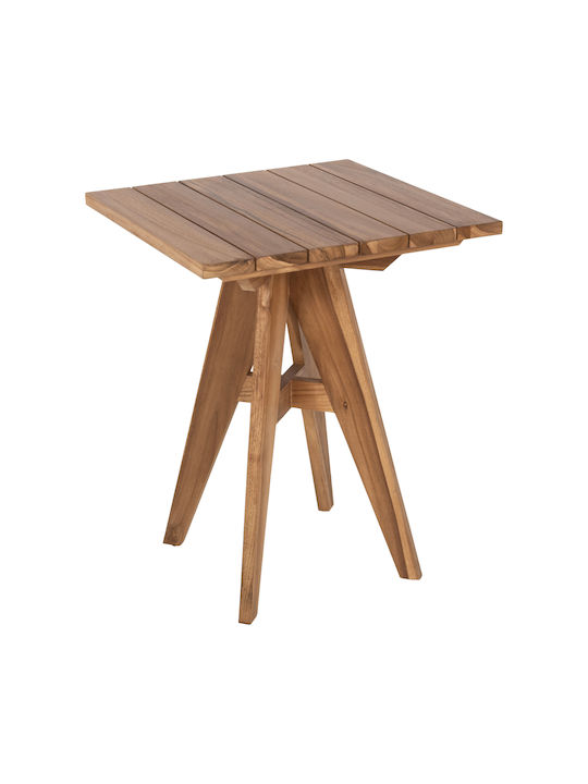 Tisch für kleine Außenbereiche Stabil LEO Massif Wood Teak 60x60x75cm