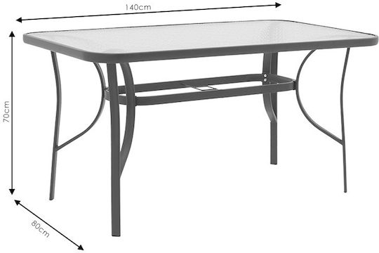 Tisch Stabil Ensure Anthracite 120x80x70cm