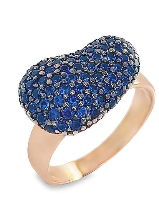Xryseio Damen Ring mit Zirkonia aus Silber Vergoldet
