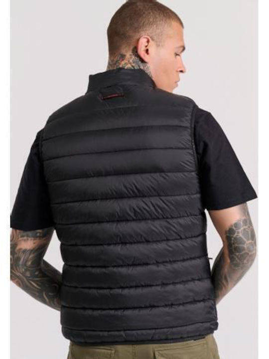 Funky Buddha 3 in 1 Men's Winter Sleeveless Puffer Jacket Black