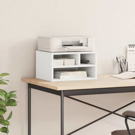 Printer Stand White 40x32x22.5 cm from Treated Wood