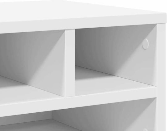 Printer Stand White 40x32x22.5 cm from Treated Wood