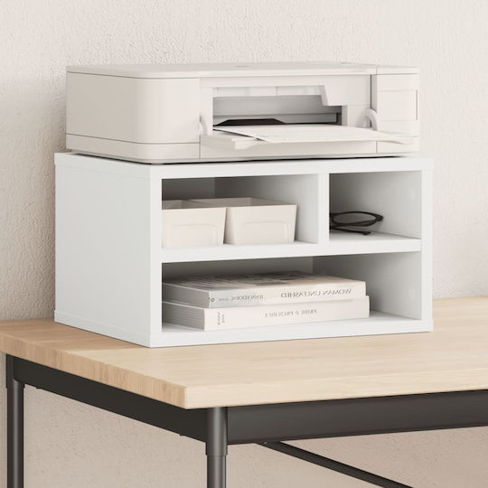 Printer Stand White 40x32x22.5 cm from Treated Wood