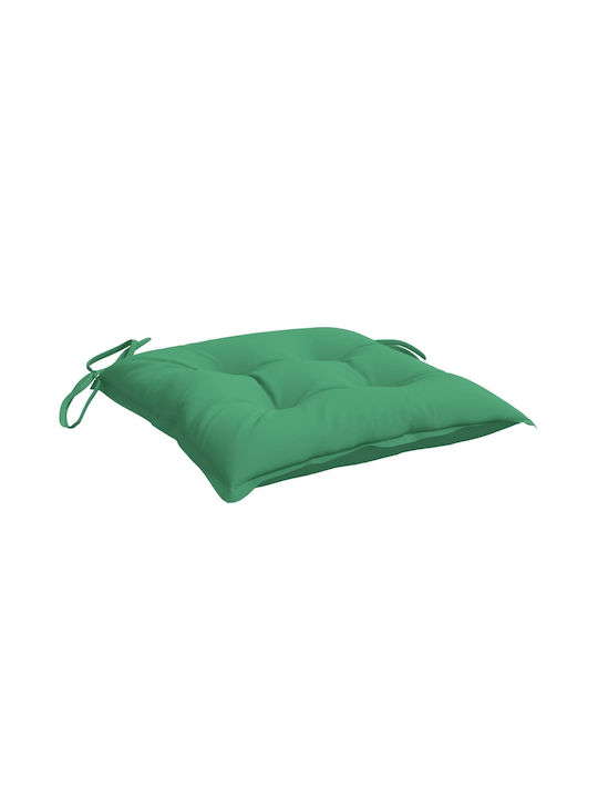 vidaXL Waterproof Garden Chair Cushion Green 4 Pieces 50x50cm