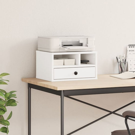 Printer Stand White 40x32x22.5 cm from Treated Wood