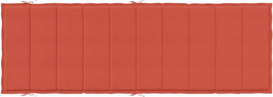 vidaXL Μαξιλάρι Ξαπλώστρας με Πλάτη Κόκκινο 58x186εκ.