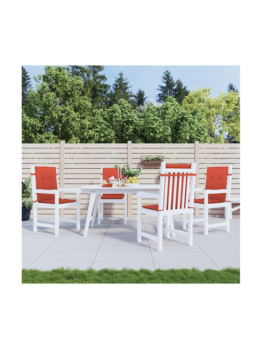 vidaXL Pernă pentru Scaun de Grădină cu Spate Roșu 4buc 50x100cm. 4002464