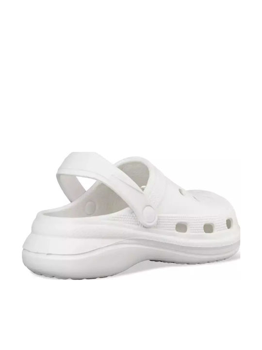 Envie Shoes Γυναικεία Σαμπό Λευκά