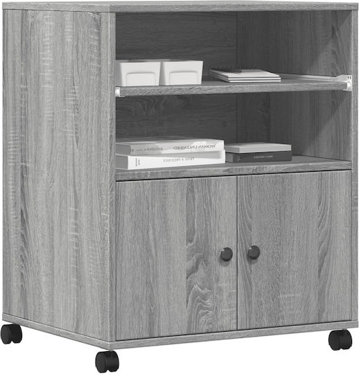 Stand with Casters Printer Stand with Wheels Grey Sonoma 60 x 48 x 74 cm. 840637