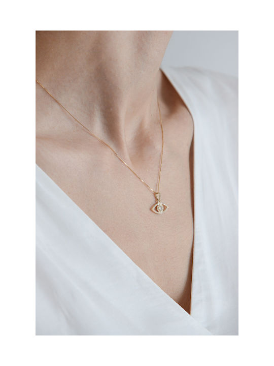 Kritsimis Charm Auge aus Gold 14K