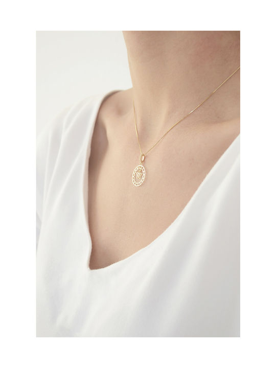 Kritsimis Little Charm mit Design Stern aus Gold 14K mit Zirkon