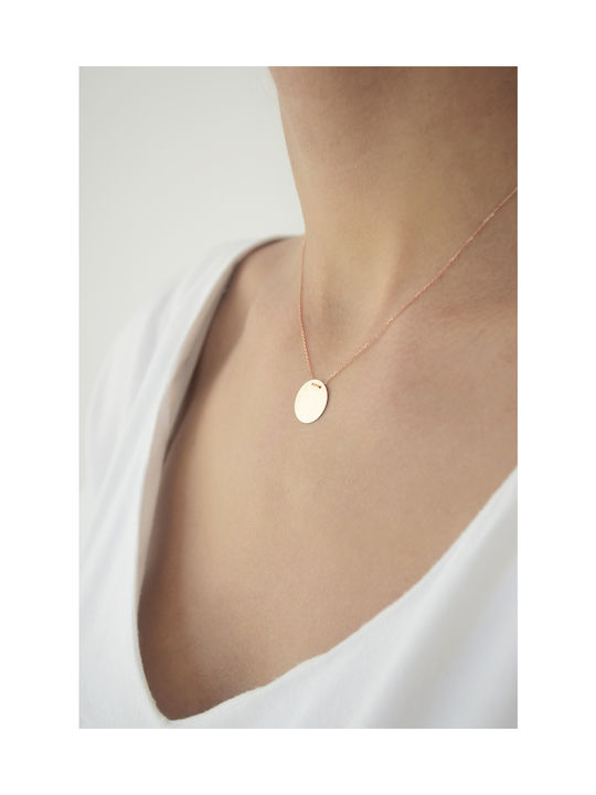 Kritsimis Shiny You Necklace from Rose Gold 14K