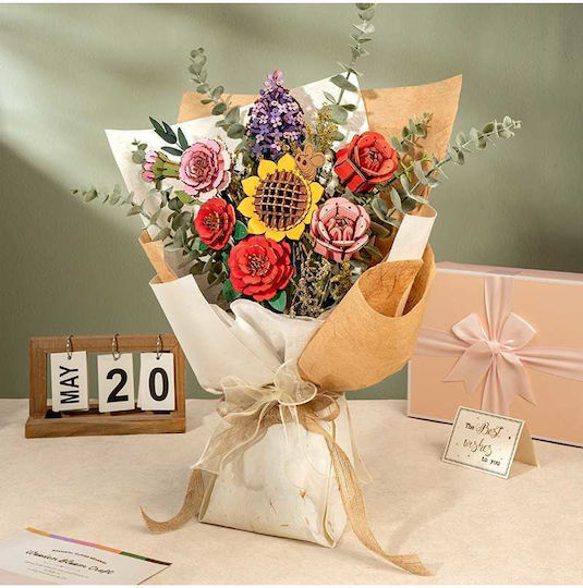 Rowood Παιχνίδι Κατασκευών Ξύλινo Pink Carnation για Παιδιά 8+ Ετών
