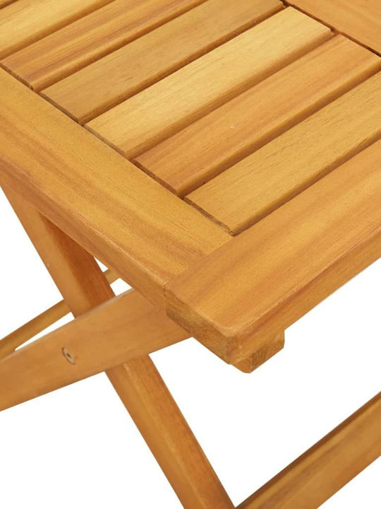 Deckchair Wooden with Cushion & Wheels Brown with Table 2pcs 200x68cm.