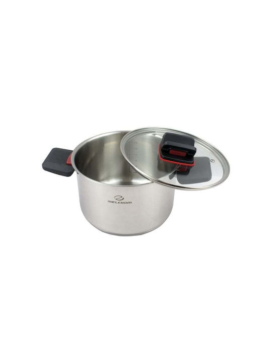 Elekom Tiefer Edelstahl-Topf 6Es / 24cm