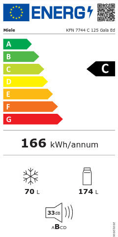 Miele Εντοιχιζόμενος Ψυγειοκαταψύκτης 244lt NoFrost Υ177xΠ55.9xΒ54.6εκ. Λευκός Gala Ed