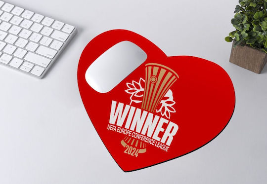 Koupakoupa Europa Conference League Winner Mouse Pad (230mm) Κόκκινο KP_24756_mousepad-heart