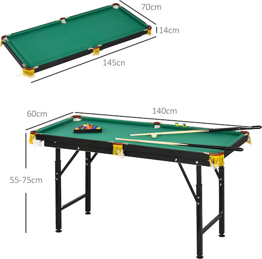 Sportnow Билярдна маса Американски Д140xШ60xВ55см